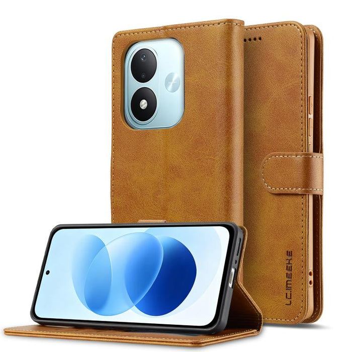 LC.IMEEKE Funda para teléfono de piel con textura de becerro, For Redmi Note 15 Pro+ 5G Global 163.3mm, For Redmi Note 15 4G / 5G Global 164mm, For Redmi Note 15 Pro 4G Global 163.2mm, For Redmi Note 15 Pro 5G Global 163.6mm, For Redmi Note 14 4G 164.8...