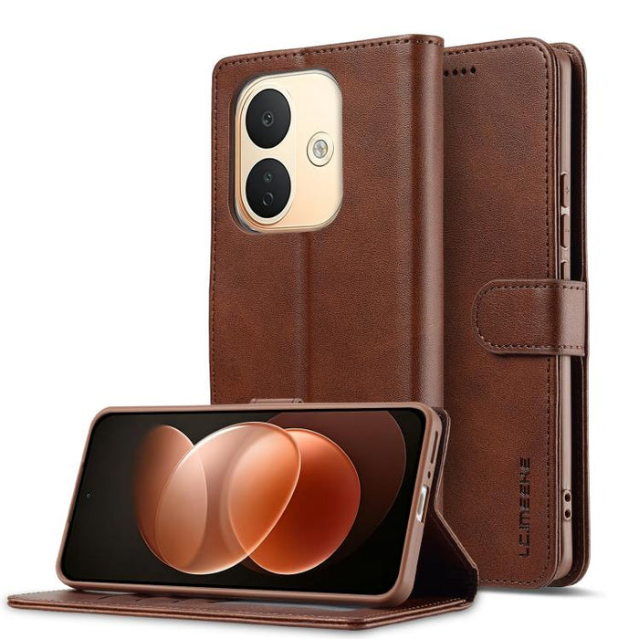 LC.IMEEKE Funda para teléfono de piel con textura de becerro, For Redmi Note 15 Pro+ 5G Global 163.3mm, For Redmi Note 15 4G / 5G Global 164mm, For Redmi Note 15 Pro 4G Global 163.2mm, For Redmi Note 15 Pro 5G Global 163.6mm, For Redmi Note 14 4G 164.8...