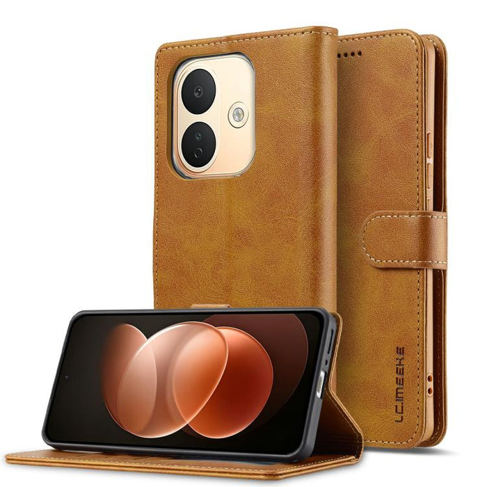 LC.IMEEKE Funda para teléfono de piel con textura de becerro, For Redmi Note 15 Pro+ 5G Global 163.3mm, For Redmi Note 15 4G / 5G Global 164mm, For Redmi Note 15 Pro 4G Global 163.2mm, For Redmi Note 15 Pro 5G Global 163.6mm, For Redmi Note 14 4G 164.8...
