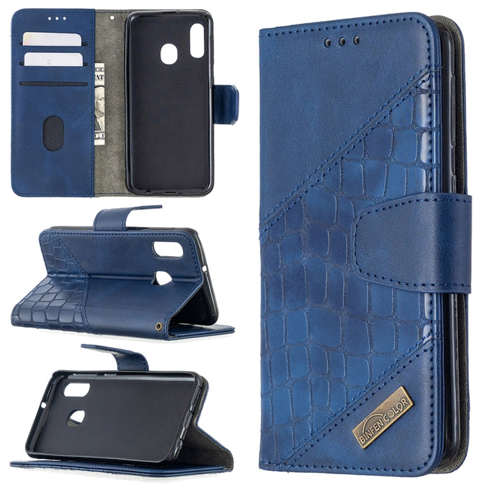 Funda de cuero PU con tapa horizontal y textura de cocodrilo a juego con billetera, soporte y ranuras para tarjetas, For Xiaomi Mi CC9 Pro, For Huawei P40 Lite, For Samsung Galaxy A20e, For Samsung Galaxy A81, For Samsung Galaxy S20+