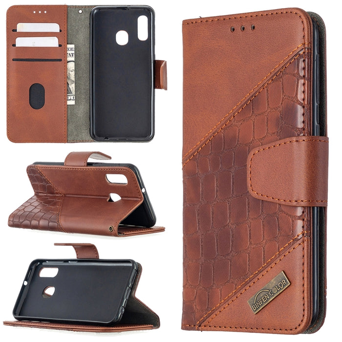 Funda de cuero PU con tapa horizontal y textura de cocodrilo a juego con billetera, soporte y ranuras para tarjetas, For Xiaomi Mi CC9 Pro, For Huawei P40 Lite, For Samsung Galaxy A20e, For Samsung Galaxy A81, For Samsung Galaxy S20+