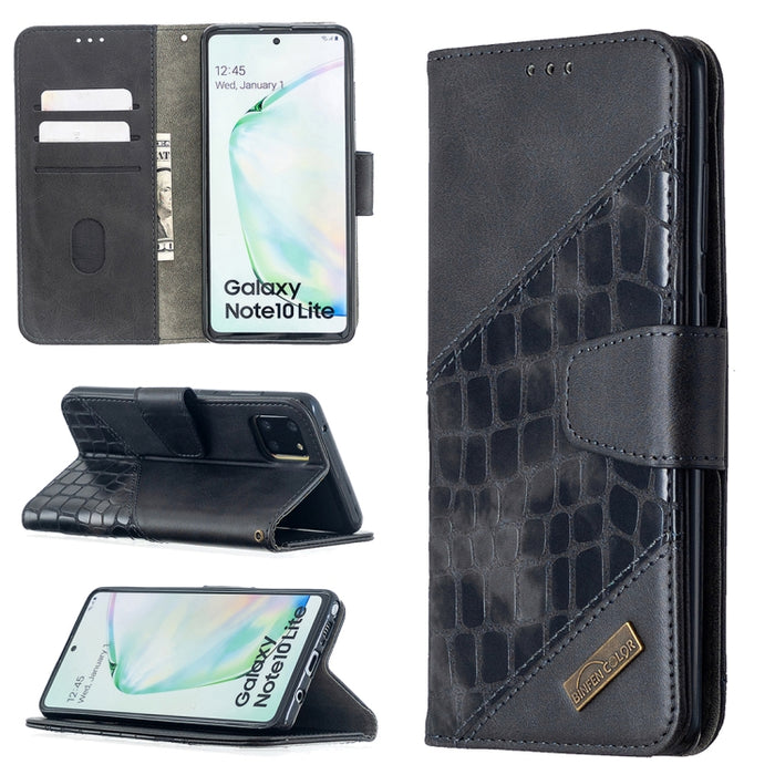 Funda de cuero PU con tapa horizontal y textura de cocodrilo a juego con billetera, soporte y ranuras para tarjetas, For Xiaomi Mi CC9 Pro, For Huawei P40 Lite, For Samsung Galaxy A20e, For Samsung Galaxy A81, For Samsung Galaxy S20+