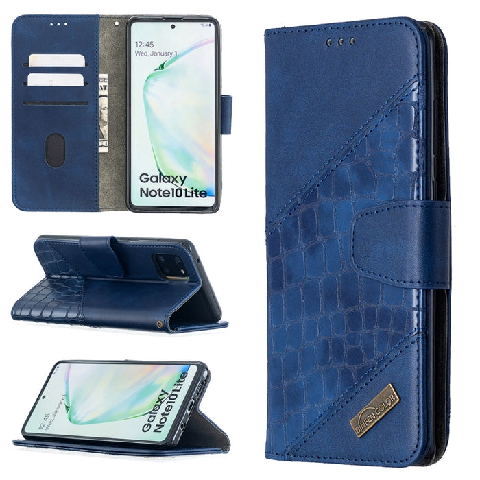 Funda de cuero PU con tapa horizontal y textura de cocodrilo a juego con billetera, soporte y ranuras para tarjetas, For Xiaomi Mi CC9 Pro, For Huawei P40 Lite, For Samsung Galaxy A20e, For Samsung Galaxy A81, For Samsung Galaxy S20+