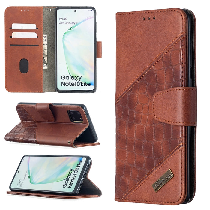 Funda de cuero PU con tapa horizontal y textura de cocodrilo a juego con billetera, soporte y ranuras para tarjetas, For Xiaomi Mi CC9 Pro, For Huawei P40 Lite, For Samsung Galaxy A20e, For Samsung Galaxy A81, For Samsung Galaxy S20+