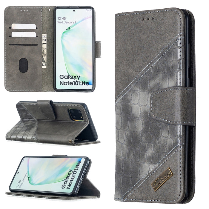 Funda de cuero PU con tapa horizontal y textura de cocodrilo a juego con billetera, soporte y ranuras para tarjetas, For Xiaomi Mi CC9 Pro, For Huawei P40 Lite, For Samsung Galaxy A20e, For Samsung Galaxy A81, For Samsung Galaxy S20+