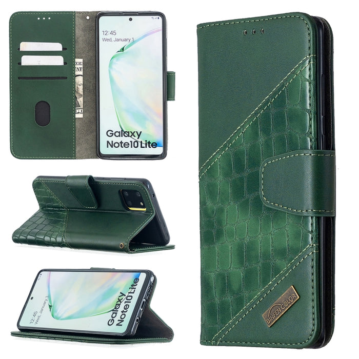 Funda de cuero PU con tapa horizontal y textura de cocodrilo a juego con billetera, soporte y ranuras para tarjetas, For Xiaomi Mi CC9 Pro, For Huawei P40 Lite, For Samsung Galaxy A20e, For Samsung Galaxy A81, For Samsung Galaxy S20+