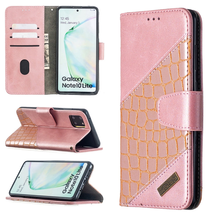 Funda de cuero PU con tapa horizontal y textura de cocodrilo a juego con billetera, soporte y ranuras para tarjetas, For Xiaomi Mi CC9 Pro, For Huawei P40 Lite, For Samsung Galaxy A20e, For Samsung Galaxy A81, For Samsung Galaxy S20+
