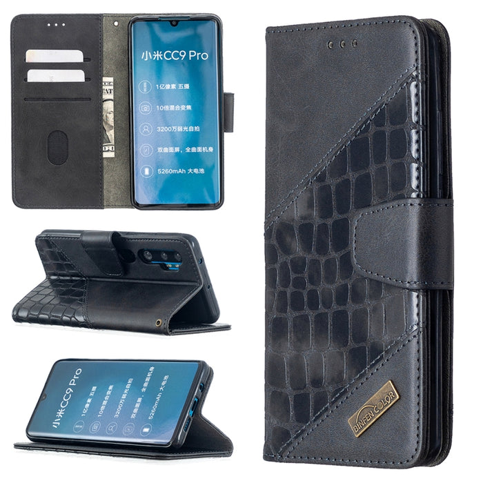 Funda de cuero PU con tapa horizontal y textura de cocodrilo a juego con billetera, soporte y ranuras para tarjetas, For Xiaomi Mi CC9 Pro, For Huawei P40 Lite, For Samsung Galaxy A20e, For Samsung Galaxy A81, For Samsung Galaxy S20+