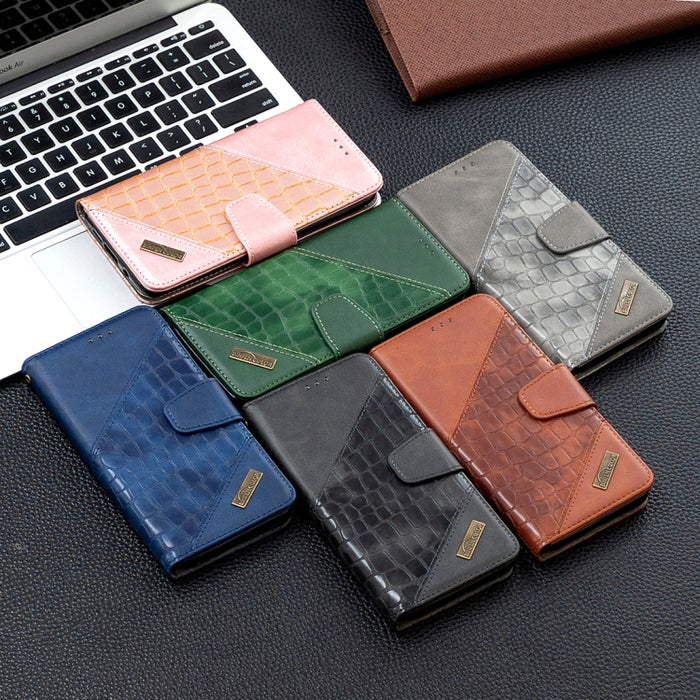 Funda de cuero PU con tapa horizontal y textura de cocodrilo a juego con billetera, soporte y ranuras para tarjetas, For Xiaomi Mi CC9 Pro, For Huawei P40 Lite, For Samsung Galaxy A20e, For Samsung Galaxy A81, For Samsung Galaxy S20+