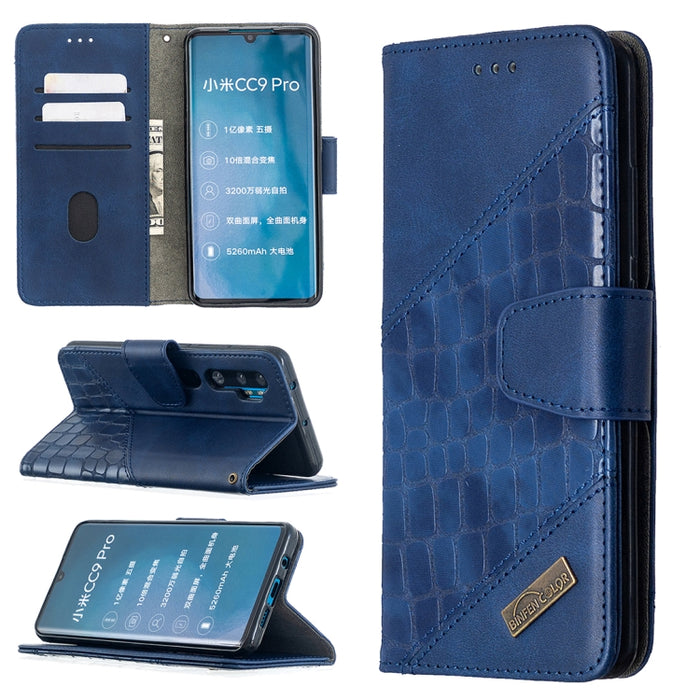 Funda de cuero PU con tapa horizontal y textura de cocodrilo a juego con billetera, soporte y ranuras para tarjetas, For Xiaomi Mi CC9 Pro, For Huawei P40 Lite, For Samsung Galaxy A20e, For Samsung Galaxy A81, For Samsung Galaxy S20+