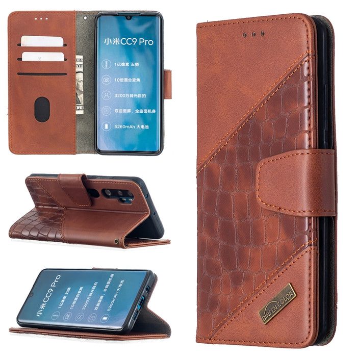 Funda de cuero PU con tapa horizontal y textura de cocodrilo a juego con billetera, soporte y ranuras para tarjetas, For Xiaomi Mi CC9 Pro, For Huawei P40 Lite, For Samsung Galaxy A20e, For Samsung Galaxy A81, For Samsung Galaxy S20+