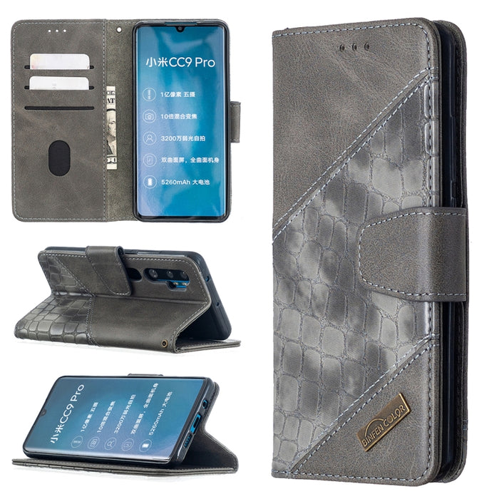 Funda de cuero PU con tapa horizontal y textura de cocodrilo a juego con billetera, soporte y ranuras para tarjetas, For Xiaomi Mi CC9 Pro, For Huawei P40 Lite, For Samsung Galaxy A20e, For Samsung Galaxy A81, For Samsung Galaxy S20+