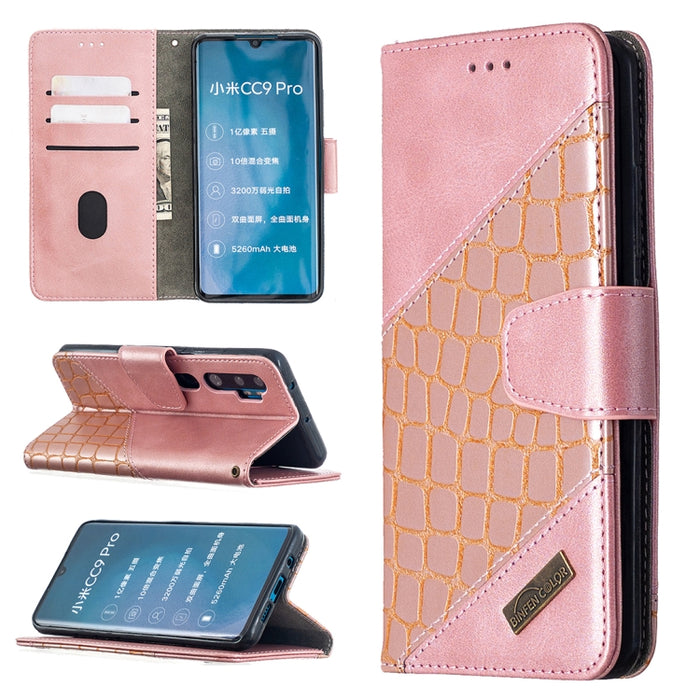 Funda de cuero PU con tapa horizontal y textura de cocodrilo a juego con billetera, soporte y ranuras para tarjetas, For Xiaomi Mi CC9 Pro, For Huawei P40 Lite, For Samsung Galaxy A20e, For Samsung Galaxy A81, For Samsung Galaxy S20+