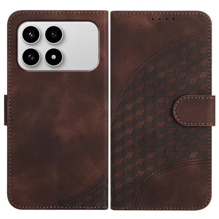 YX0060 Funda de cuero para teléfono con diseño de cabeza de elefante en relieve y cordón, For Redmi A7 Pro 171mm / Poco C85x 5G, For Redmi Turbo 5 Max / Poco X8 Pro Max, For Redmi Turbo 5 5G / Poco X8 Pro 5G, For Redmi Note 15 4G / 5G 164mm / Poco M8 5...