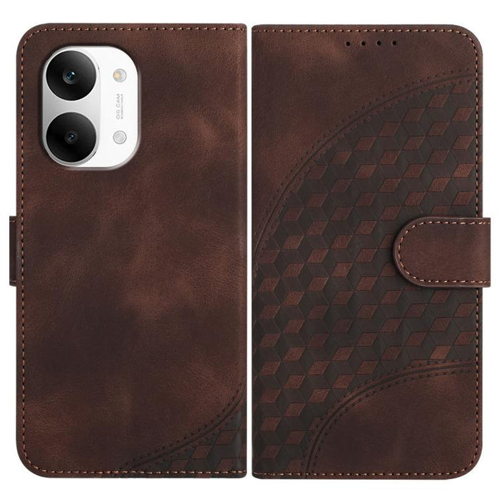 YX0060 Funda de cuero para teléfono con diseño de cabeza de elefante en relieve y cordón, For Redmi A7 Pro 171mm / Poco C85x 5G, For Redmi Turbo 5 Max / Poco X8 Pro Max, For Redmi Turbo 5 5G / Poco X8 Pro 5G, For Redmi Note 15 4G / 5G 164mm / Poco M8 5...