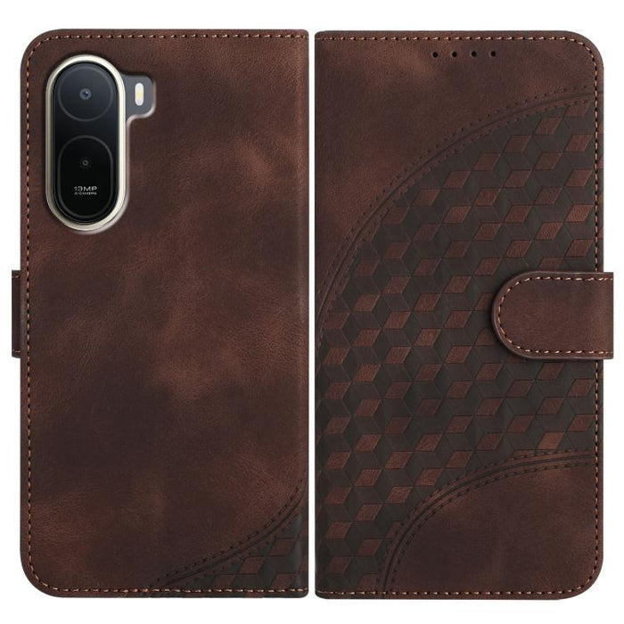 YX0060 Funda de cuero para teléfono con diseño de cabeza de elefante en relieve y cordón, For Redmi A7 Pro 171mm / Poco C85x 5G, For Redmi Turbo 5 Max / Poco X8 Pro Max, For Redmi Turbo 5 5G / Poco X8 Pro 5G, For Redmi Note 15 4G / 5G 164mm / Poco M8 5...