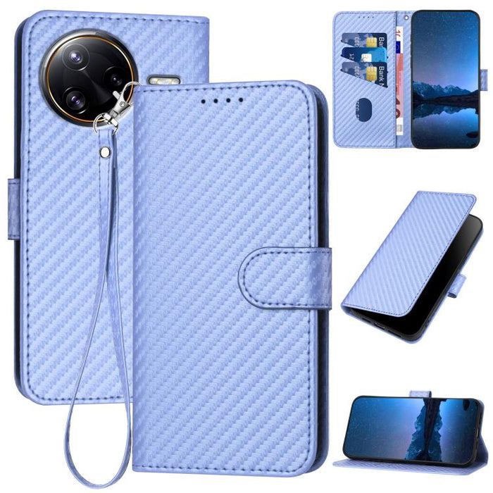 YX0070 Funda de teléfono de cuero con hebilla de fibra de carbono y cordón, For Redmi A7 Pro 4G / 5G 171mm / Poco C85x 5G, For Redmi Turbo 5 Max / Poco X8 Pro Max, For Redmi Turbo 5 5G / Poco X8 Pro 5G, For Redmi Note 15 4G / 5G 164mm / Poco M8 5G     ...