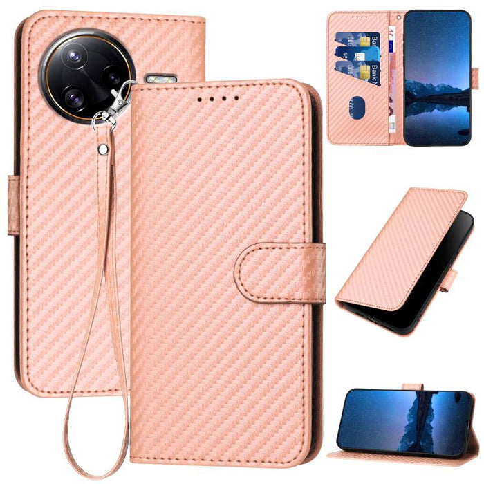 YX0070 Funda de teléfono de cuero con hebilla de fibra de carbono y cordón, For Redmi A7 Pro 4G / 5G 171mm / Poco C85x 5G, For Redmi Turbo 5 Max / Poco X8 Pro Max, For Redmi Turbo 5 5G / Poco X8 Pro 5G, For Redmi Note 15 4G / 5G 164mm / Poco M8 5G     ...