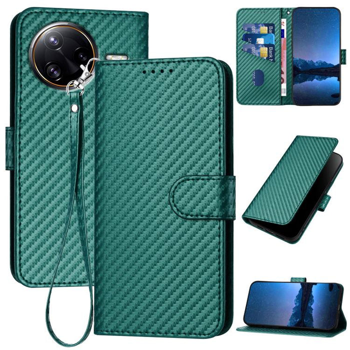 YX0070 Funda de teléfono de cuero con hebilla de fibra de carbono y cordón, For Redmi A7 Pro 4G / 5G 171mm / Poco C85x 5G, For Redmi Turbo 5 Max / Poco X8 Pro Max, For Redmi Turbo 5 5G / Poco X8 Pro 5G, For Redmi Note 15 4G / 5G 164mm / Poco M8 5G     ...