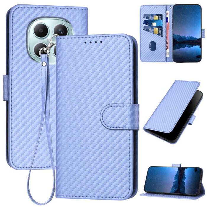 YX0070 Funda de teléfono de cuero con hebilla de fibra de carbono y cordón, For Redmi A7 Pro 4G / 5G 171mm / Poco C85x 5G, For Redmi Turbo 5 Max / Poco X8 Pro Max, For Redmi Turbo 5 5G / Poco X8 Pro 5G, For Redmi Note 15 4G / 5G 164mm / Poco M8 5G     ...