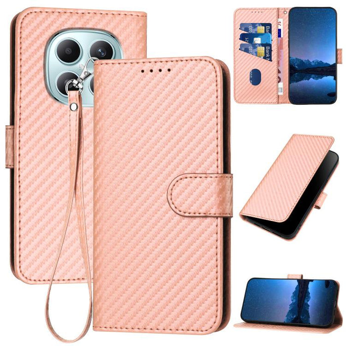 YX0070 Funda de teléfono de cuero con hebilla de fibra de carbono y cordón, For Redmi A7 Pro 4G / 5G 171mm / Poco C85x 5G, For Redmi Turbo 5 Max / Poco X8 Pro Max, For Redmi Turbo 5 5G / Poco X8 Pro 5G, For Redmi Note 15 4G / 5G 164mm / Poco M8 5G     ...