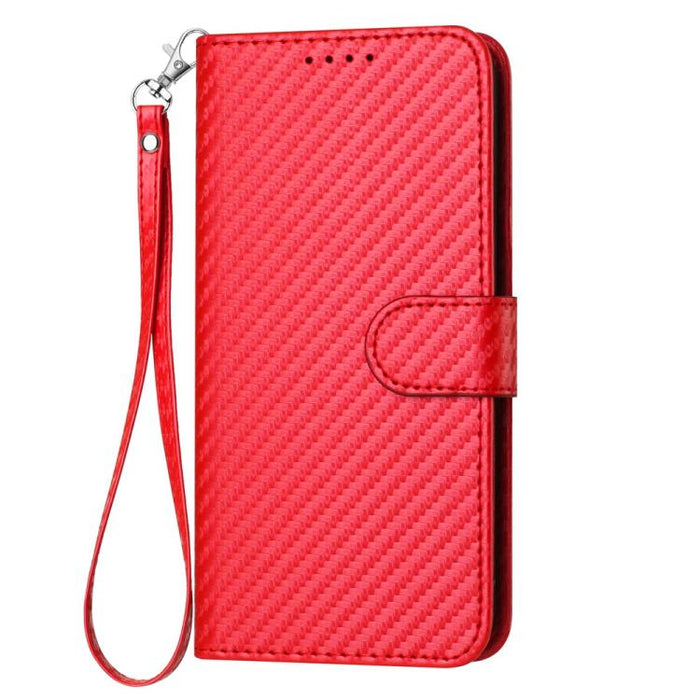 YX0070 Funda de teléfono de cuero con hebilla de fibra de carbono y cordón, For Redmi A7 Pro 4G / 5G 171mm / Poco C85x 5G, For Redmi Turbo 5 Max / Poco X8 Pro Max, For Redmi Turbo 5 5G / Poco X8 Pro 5G, For Redmi Note 15 4G / 5G 164mm / Poco M8 5G     ...