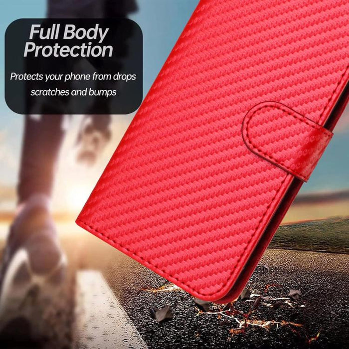 YX0070 Funda de teléfono de cuero con hebilla de fibra de carbono y cordón, For Redmi A7 Pro 4G / 5G 171mm / Poco C85x 5G, For Redmi Turbo 5 Max / Poco X8 Pro Max, For Redmi Turbo 5 5G / Poco X8 Pro 5G, For Redmi Note 15 4G / 5G 164mm / Poco M8 5G     ...