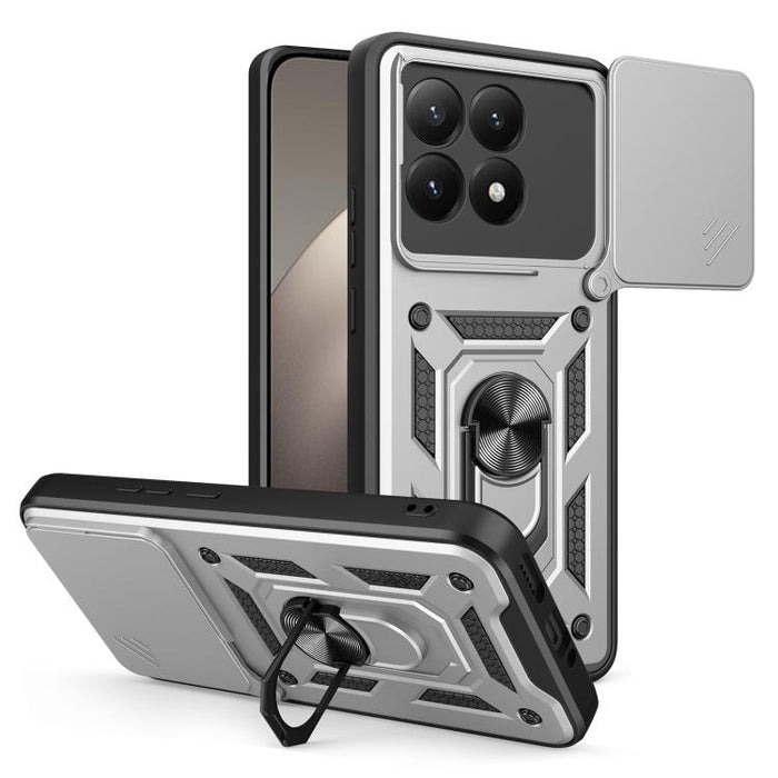 Caja híbrida del teléfono de la PC del diseño TPU de la cubierta de la cámara deslizante, For Xiaomi 17T Pro 5G, For Xiaomi 17T 5G, For Xiaomi Poco X8 Pro Max 5G, For Xiaomi Poco X8 Pro 5G, For Xiaomi 17 Ultra, For Xiaomi 17 Pro Max                    ...