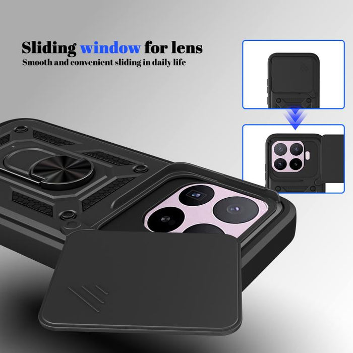 Caja híbrida del teléfono de la PC del diseño TPU de la cubierta de la cámara deslizante, For Xiaomi 17T Pro 5G, For Xiaomi 17T 5G, For Xiaomi Poco X8 Pro Max 5G, For Xiaomi Poco X8 Pro 5G, For Xiaomi 17 Ultra, For Xiaomi 17 Pro Max                    ...