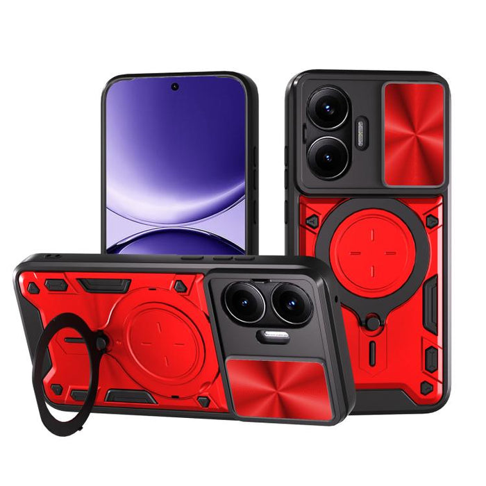 Caja del teléfono del soporte magnético del Camshield deslizante de la textura del CD, For Xiaomi Poco X8 Pro 5G, For Xiaomi Poco M7 4G 169mm, For Xiaomi 15T Pro 5G, For Xiaomi 15T 5G, For Xiaomi Poco F7, For Xiaomi 15 Ultra                            ...