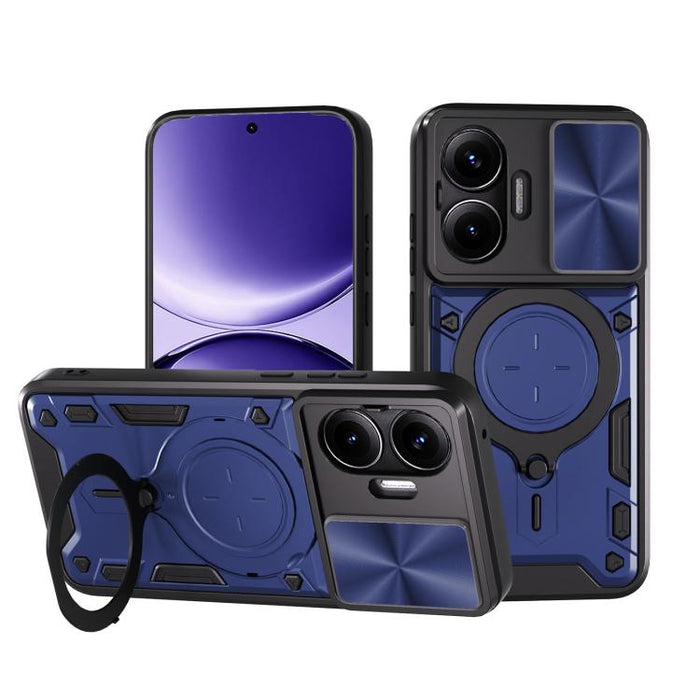 Caja del teléfono del soporte magnético del Camshield deslizante de la textura del CD, For Xiaomi Poco X8 Pro 5G, For Xiaomi Poco M7 4G 169mm, For Xiaomi 15T Pro 5G, For Xiaomi 15T 5G, For Xiaomi Poco F7, For Xiaomi 15 Ultra                            ...