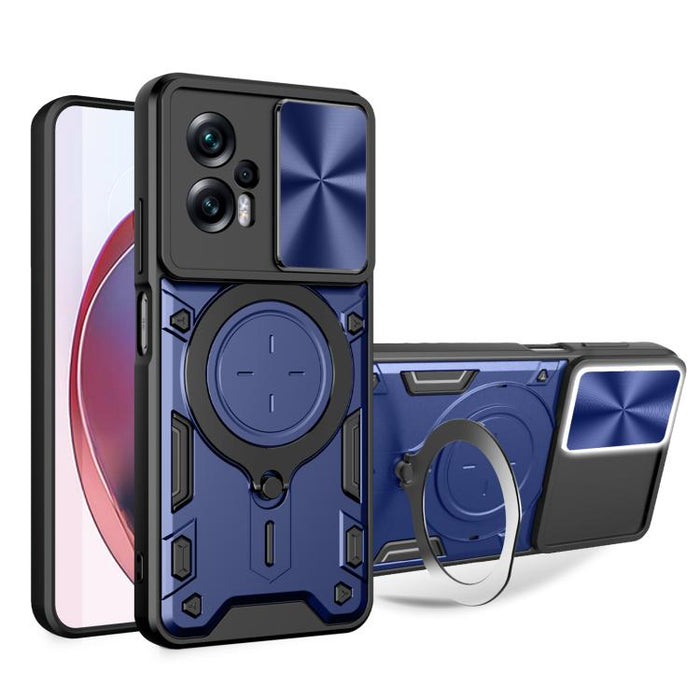 Caja del teléfono del soporte magnético del Camshield deslizante de la textura del CD, For Xiaomi Poco X8 Pro 5G, For Xiaomi Poco M7 4G 169mm, For Xiaomi 15T Pro 5G, For Xiaomi 15T 5G, For Xiaomi Poco F7, For Xiaomi 15 Ultra                            ...