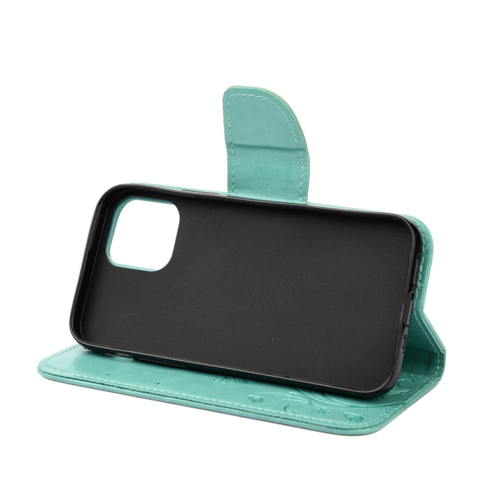 Estuche de cuero con tapa horizontal con patrón de flores de mariposa con soporte y ranuras para tarjetas y billetera, For iPhone 12 mini, For iPhone 12 / 12 Pro, For iPhone 12 Pro Max