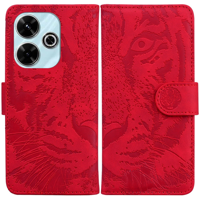 Funda de cuero con tapa para teléfono con estampado de tigre en relieve, For Redmi A7 Pro 4G / 5G 171mm / Poco C85x 5G, For Redmi Turbo 5 Max 5G / Poco X8 Pro Max 5G, For Redmi Turbo 5 5G / Poco X8 Pro 5G                                                ...