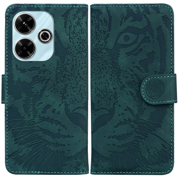 Funda de cuero con tapa para teléfono con estampado de tigre en relieve, For Redmi A7 Pro 4G / 5G 171mm / Poco C85x 5G, For Redmi Turbo 5 Max 5G / Poco X8 Pro Max 5G, For Redmi Turbo 5 5G / Poco X8 Pro 5G                                                ...