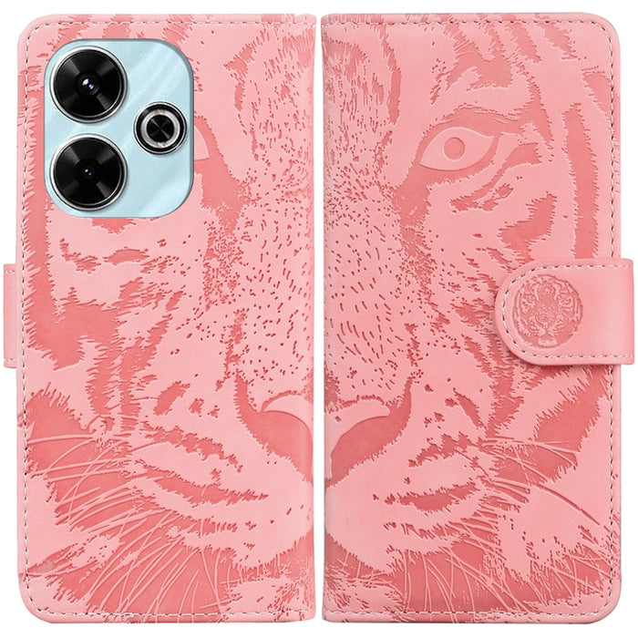 Funda de cuero con tapa para teléfono con estampado de tigre en relieve, For Redmi A7 Pro 4G / 5G 171mm / Poco C85x 5G, For Redmi Turbo 5 Max 5G / Poco X8 Pro Max 5G, For Redmi Turbo 5 5G / Poco X8 Pro 5G                                                ...