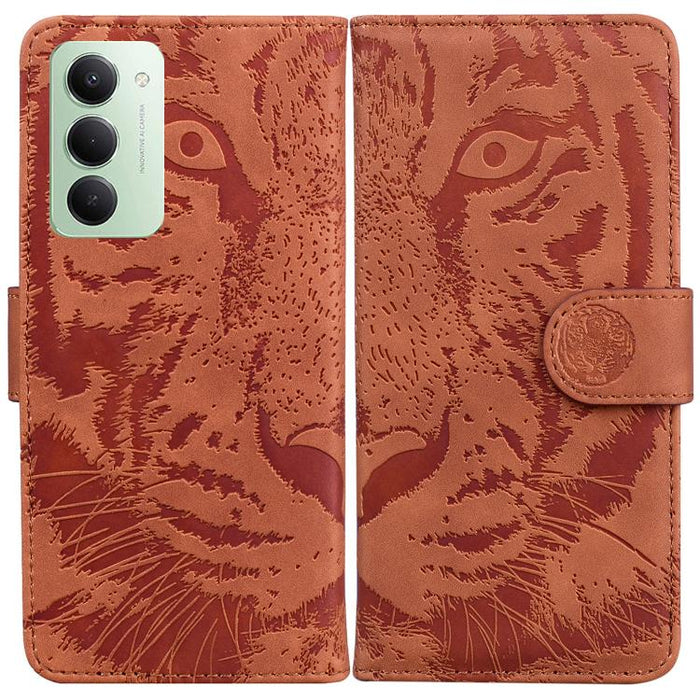 Funda de cuero con tapa para teléfono con estampado de tigre en relieve, For Redmi A7 Pro 4G / 5G 171mm / Poco C85x 5G, For Redmi Turbo 5 Max 5G / Poco X8 Pro Max 5G, For Redmi Turbo 5 5G / Poco X8 Pro 5G                                                ...