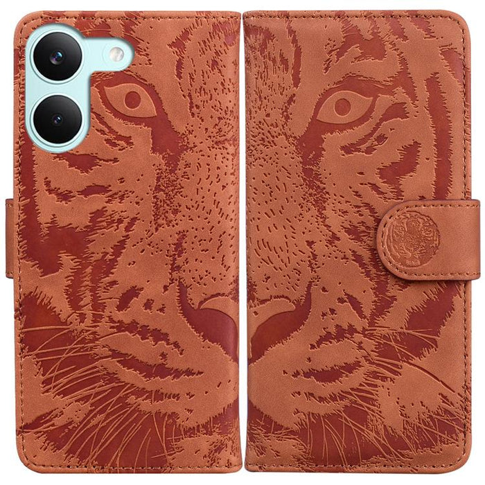 Funda de cuero con tapa para teléfono con estampado de tigre en relieve, For Redmi A7 Pro 4G / 5G 171mm / Poco C85x 5G, For Redmi Turbo 5 Max 5G / Poco X8 Pro Max 5G, For Redmi Turbo 5 5G / Poco X8 Pro 5G                                                ...