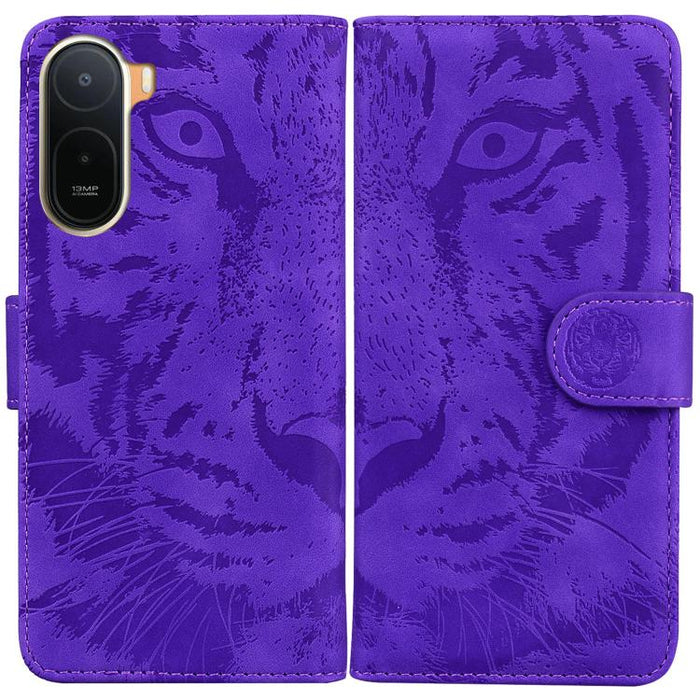 Funda de cuero con tapa para teléfono con estampado de tigre en relieve, For Redmi A7 Pro 4G / 5G 171mm / Poco C85x 5G, For Redmi Turbo 5 Max 5G / Poco X8 Pro Max 5G, For Redmi Turbo 5 5G / Poco X8 Pro 5G                                                ...