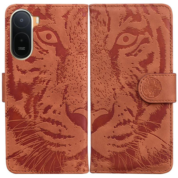Funda de cuero con tapa para teléfono con estampado de tigre en relieve, For Redmi A7 Pro 4G / 5G 171mm / Poco C85x 5G, For Redmi Turbo 5 Max 5G / Poco X8 Pro Max 5G, For Redmi Turbo 5 5G / Poco X8 Pro 5G                                                ...