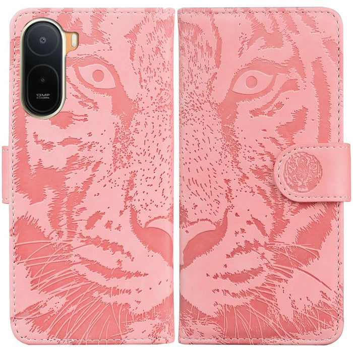 Funda de cuero con tapa para teléfono con estampado de tigre en relieve, For Redmi A7 Pro 4G / 5G 171mm / Poco C85x 5G, For Redmi Turbo 5 Max 5G / Poco X8 Pro Max 5G, For Redmi Turbo 5 5G / Poco X8 Pro 5G                                                ...