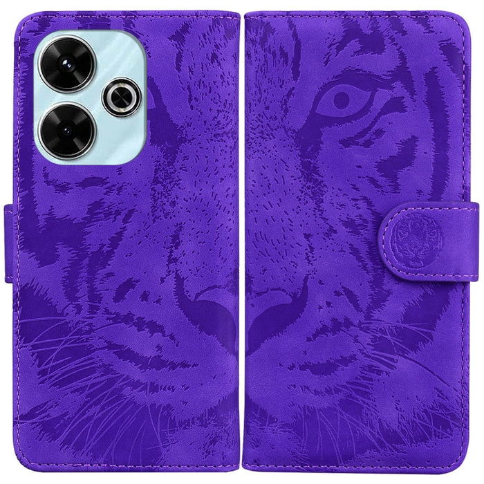 Caja del teléfono del cuero del tirón del patrón de relieve del tigre, For Xiaomi 17 Ultra, For Xiaomi 15T 5G, For Xiaomi 15 Ultra, For Xiaomi 15 Pro, For Xiaomi 15, For Xiaomi 14T Pro, For Xiaomi 14T, For Xiaomi Poco M6 4G                             ...