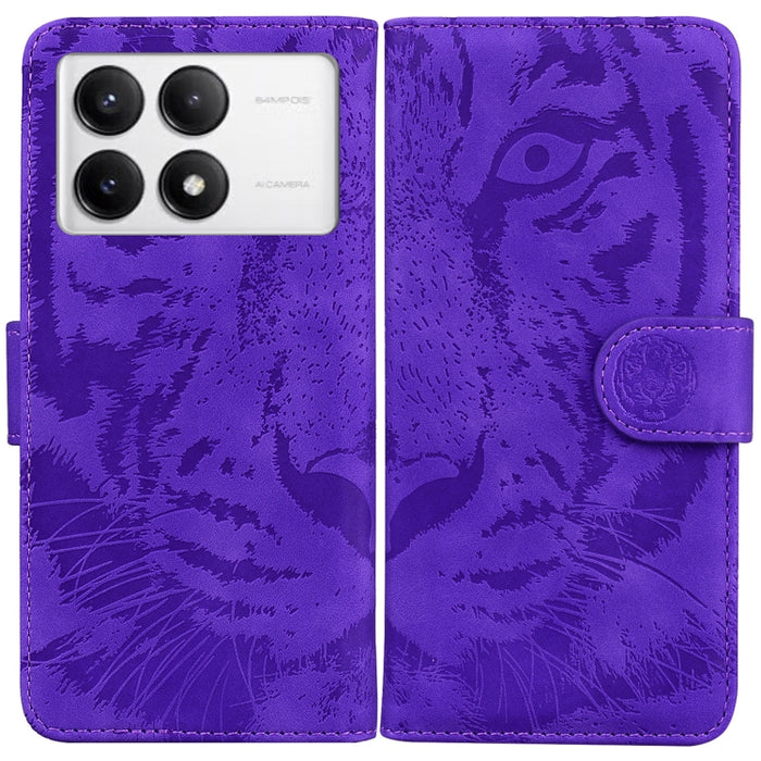Caja del teléfono del cuero del tirón del patrón de relieve del tigre, For Xiaomi 17 Ultra, For Xiaomi 15T 5G, For Xiaomi 15 Ultra, For Xiaomi 15 Pro, For Xiaomi 15, For Xiaomi 14T Pro, For Xiaomi 14T, For Xiaomi Poco M6 4G                             ...