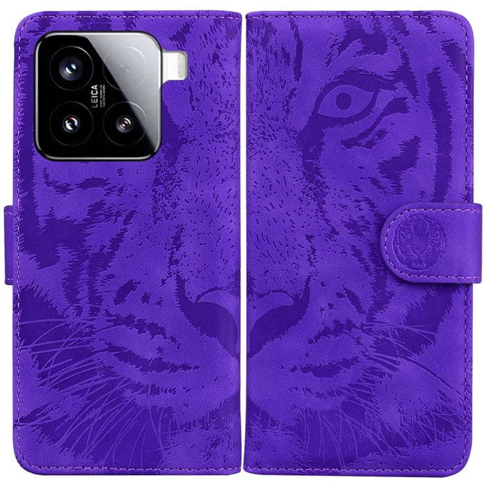 Caja del teléfono del cuero del tirón del patrón de relieve del tigre, For Xiaomi 17 Ultra, For Xiaomi 15T 5G, For Xiaomi 15 Ultra, For Xiaomi 15 Pro, For Xiaomi 15, For Xiaomi 14T Pro, For Xiaomi 14T, For Xiaomi Poco M6 4G                             ...