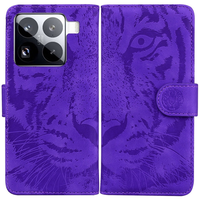Caja del teléfono del cuero del tirón del patrón de relieve del tigre, For Xiaomi 17 Ultra, For Xiaomi 15T 5G, For Xiaomi 15 Ultra, For Xiaomi 15 Pro, For Xiaomi 15, For Xiaomi 14T Pro, For Xiaomi 14T, For Xiaomi Poco M6 4G                             ...