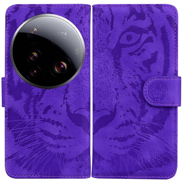Caja del teléfono del cuero del tirón del patrón de relieve del tigre, For Xiaomi 17 Ultra, For Xiaomi 15T 5G, For Xiaomi 15 Ultra, For Xiaomi 15 Pro, For Xiaomi 15, For Xiaomi 14T Pro, For Xiaomi 14T, For Xiaomi Poco M6 4G                             ...