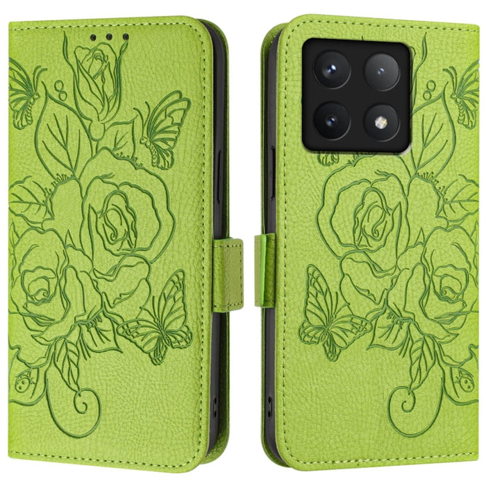 Funda de cuero antirrobo para teléfono con RFID y diseño de rosas en relieve, For Xiaomi Poco F6 5G, For Xiaomi Poco X6 Neo 5G, For Xiaomi 14 Ultra 5G Global, For Xiaomi 14 Pro 5G, For Xiaomi 14 5G, For Xiaomi 13 Ultra, For Xiaomi Civi 3 5G            ...
