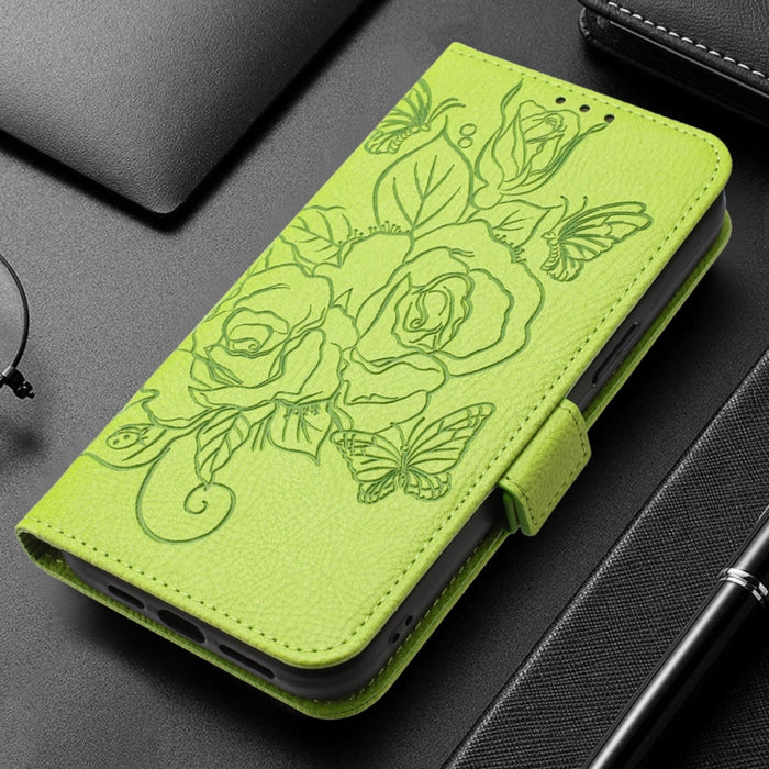 Funda de cuero antirrobo para teléfono con RFID y diseño de rosas en relieve, For Redmi K70 Ultra 5G Global, For Redmi 13 4G / Note 13R, For Redmi A3 / Xiaomi Poco C61 4G Global, For Redmi Note 13 Pro 4G Global, For Redmi 13C 4G Global / Xiaomi Poco C6...