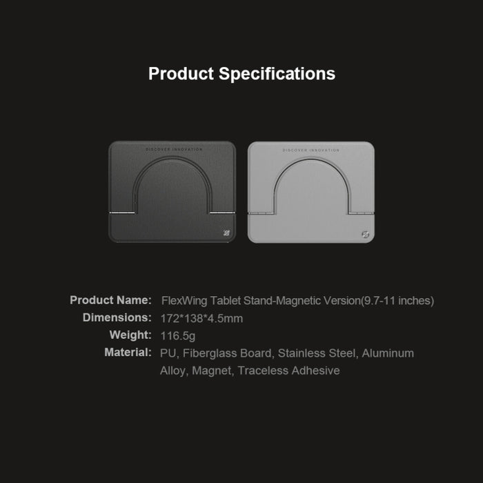 NILLKIN Soporte para tableta FlexWing de 4 mm Versión magnética para 9,7-11 pulgadas, Magnetic Version