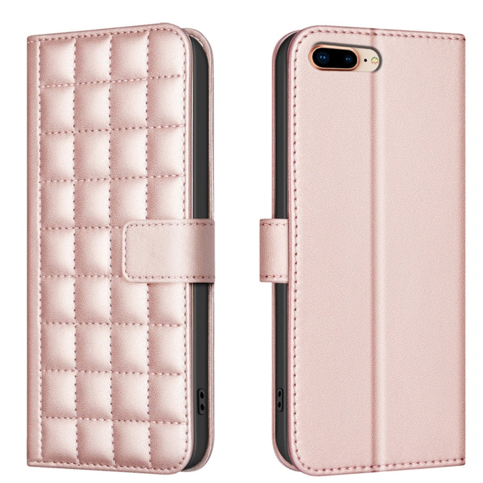 Funda para teléfono de cuero con textura cuadrada, For iPhone 12 / 12 Pro, For iPhone 12 Pro Max, For iPhone 11 Pro Max, For iPhone 11, For iPhone 11 Pro, For iPhone XR, For iPhone XS Max, For iPhone 8 Plus / 7 Plus